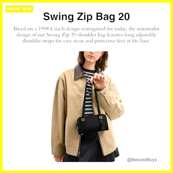 Glovetanned Leather Shoulder Bag with Zip Closure and Adjustable Handles